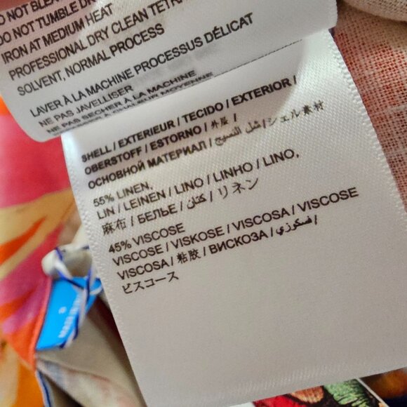 Farm Rio x Anthropologie Linen Blend Belted Floral Bermuda Shorts, Relaxed,Small - Picture 8 of 11